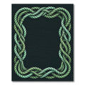 Emerald Green Twisted Rope Border Rug