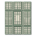 Sage Green Grid Architectural Window Rug