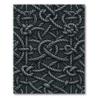 Gray Intertwined Rope Knots Rug