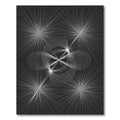 Silver Starburst Swirl Abstract Rug