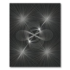 Silver Starburst Swirl Abstract Rug