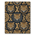 Black and Gold Leopard Art Rug