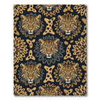 Black and Gold Leopard Art Rug