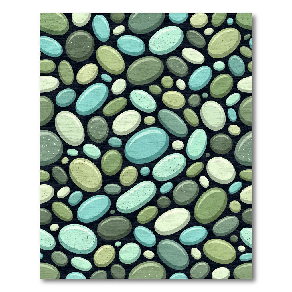 Aqua Green Pebble Scatter Rug