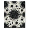 Black Spiky Starburst Geometric Rug
