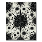 Black Spiky Starburst Geometric Rug