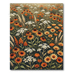 Vibrant Wildflower Meadow Botanical Rug