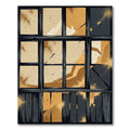 Cracked Ochre Abstract Window Pane Rug