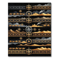 Golden Desert Camel Caravan Compass Rug