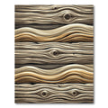 Rustic Natural Wood Grain Wave Rug