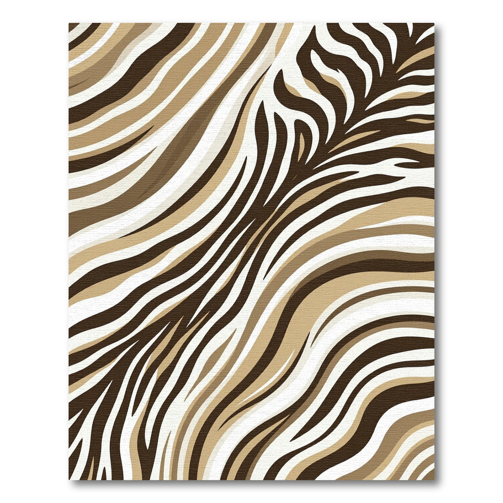 Earthy Brown Zebra Stripe Transition Rug