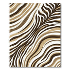 Earthy Brown Zebra Stripe Transition Rug
