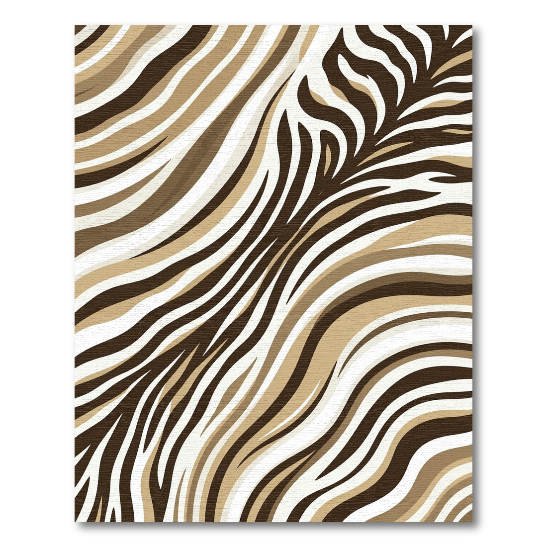 Earthy Brown Zebra Stripe Transition Rug