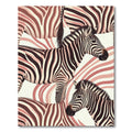 Pink Cream Zebra Stripe Collection Rug