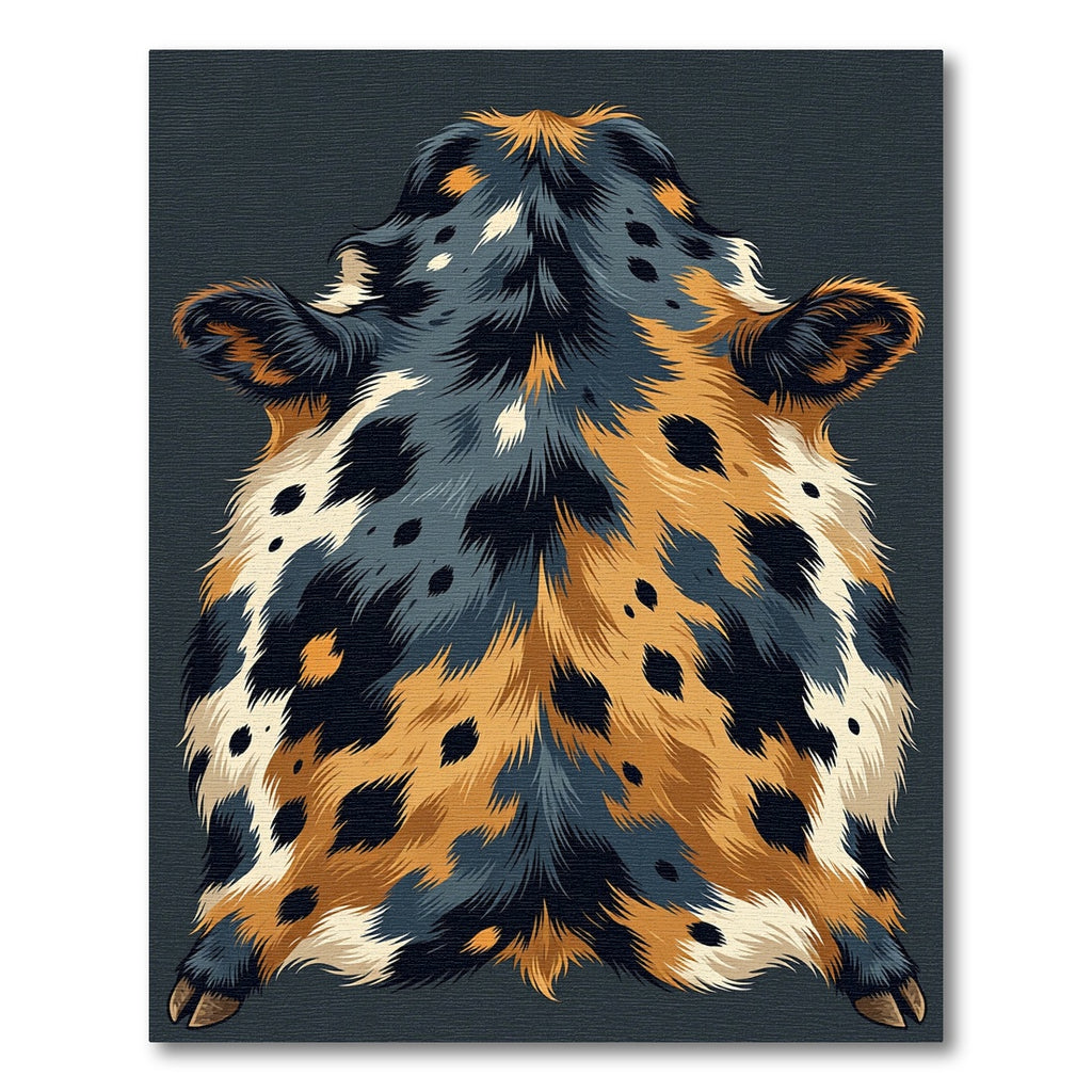 Abstract Animal Print Fur Rug
