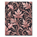 Rose Pink Floral Acanthus Scroll Rug