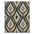Earthy Tan and Gray Ovate Forms Rug