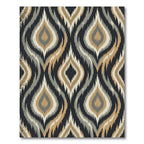 Earthy Tan and Gray Ovate Forms Rug