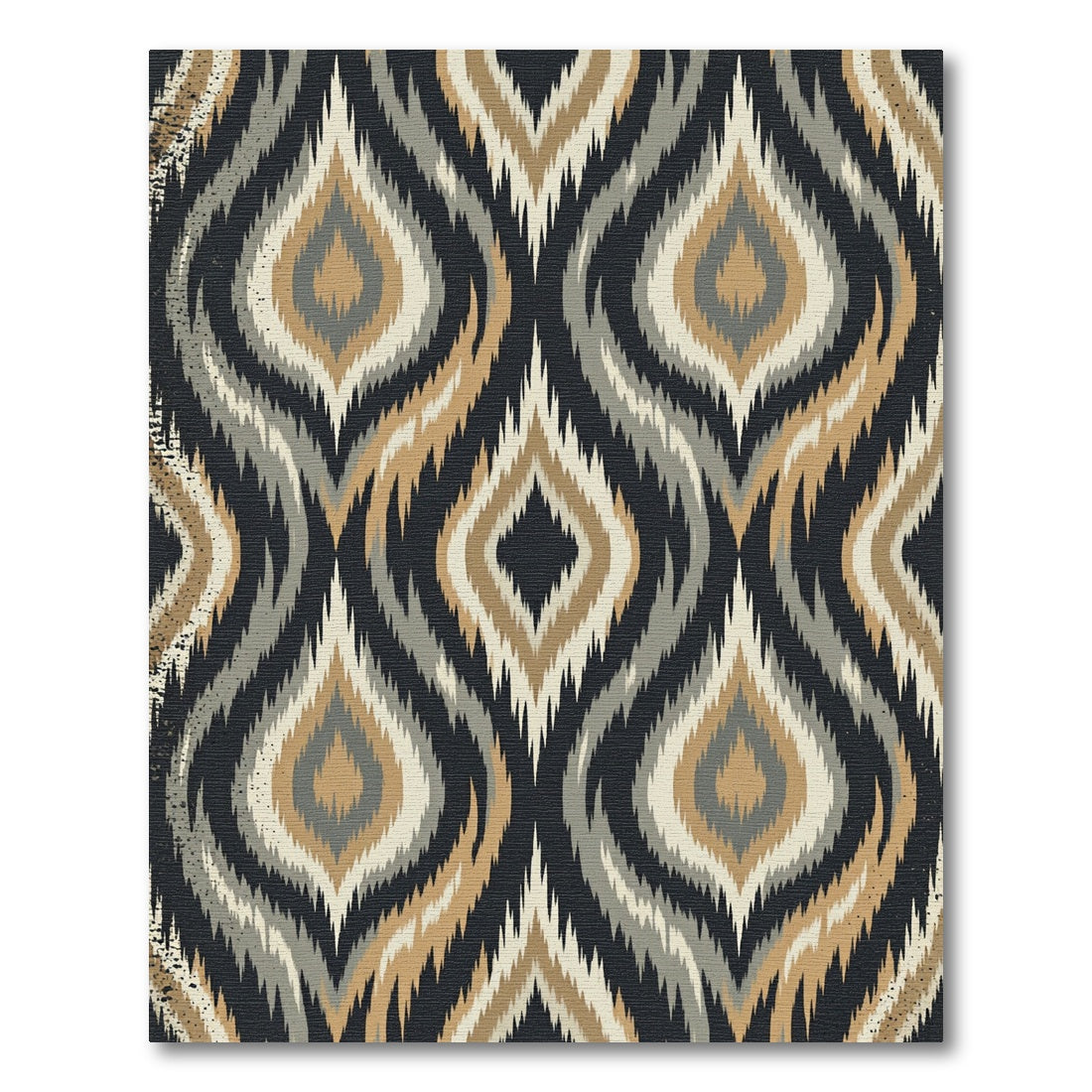 Earthy Tan and Gray Ovate Forms Rug