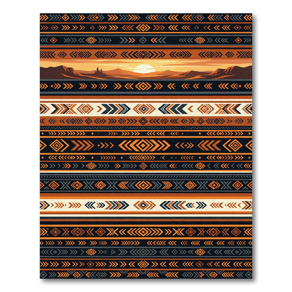 Sunset Mesa Geometric Southwestern Stripe Rug