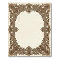 Ornate Gold Scrolling Acanthus Leaf Frame Rug