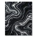 Black White Swirling Marble Vein Rug
