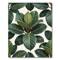 Lush Green Tropical Rubber Plant Leaf Rug