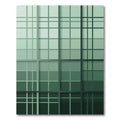 Green Gradient Plaid Grid Rug