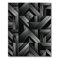 Monochrome Geometric Linear Abstract Art Rug