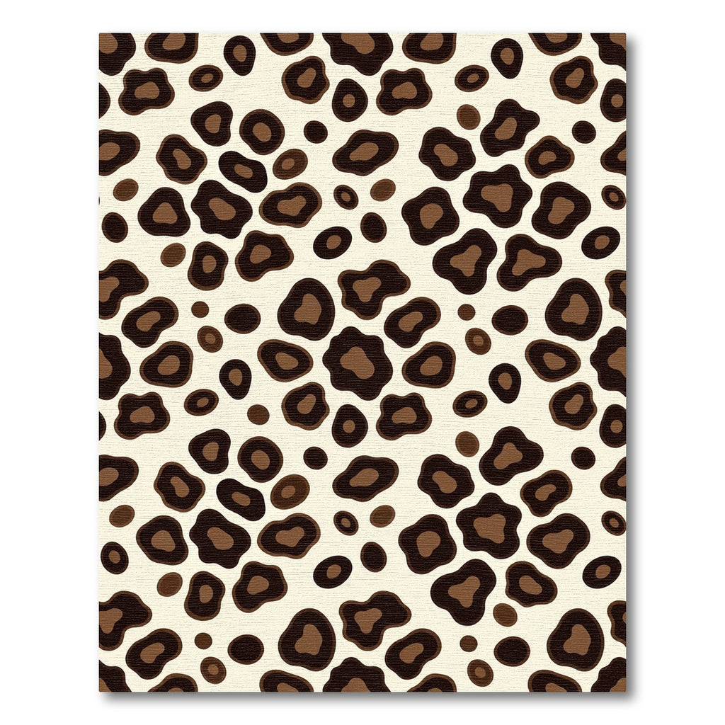 Classic Brown and Cream Leopard Spots Rug