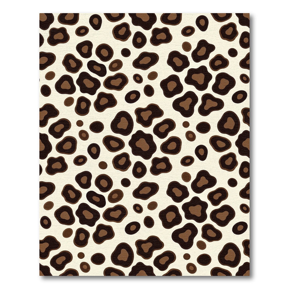 Classic Brown and Cream Leopard Spots Rug