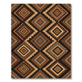 Rustic Earth Tones Geometric Diamonds Rug