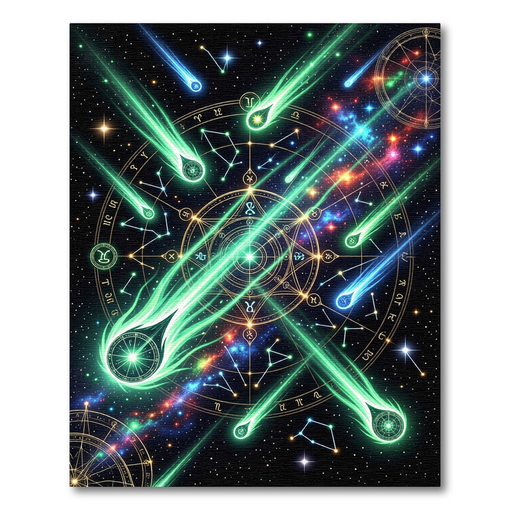 Luminous Cosmic Constellation Galaxy Astrological Rug