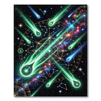 Luminous Cosmic Constellation Galaxy Astrological Rug