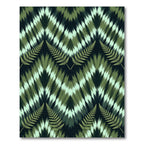 Earthy Fern Tie Dye Chevron Rug