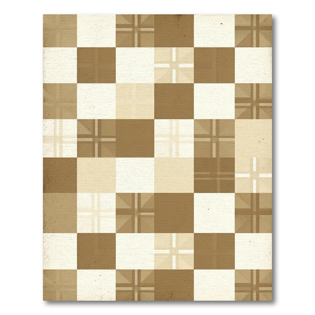 Neutral Tonal Plaid Checkered Geometric Rug