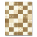 Neutral Tonal Plaid Checkered Geometric Rug