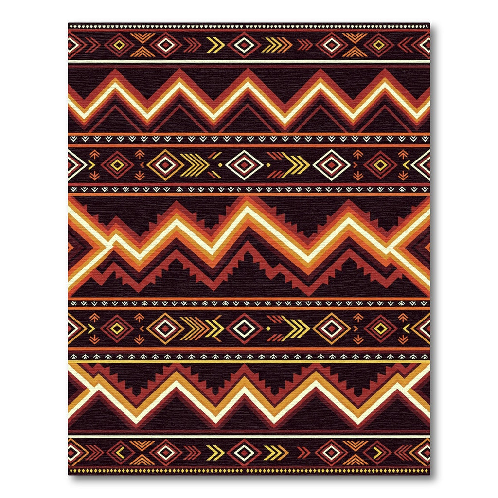 Geometric Aztec Zigzag Earth Tone Rug