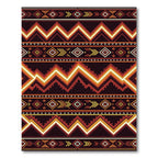 Geometric Aztec Zigzag Earth Tone Rug