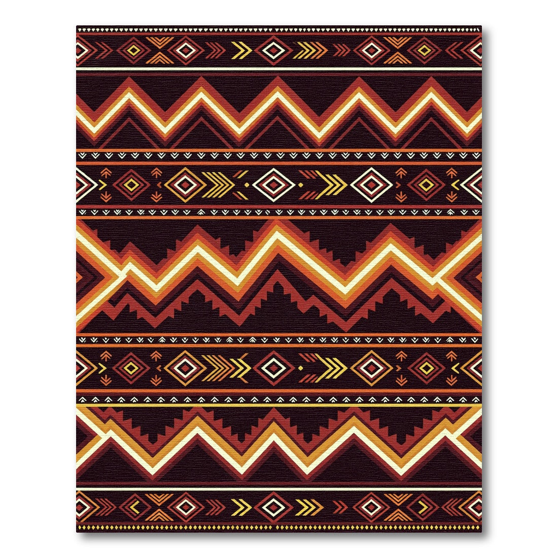Geometric Aztec Zigzag Earth Tone Rug