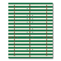 Modern Forest Green Striped Geometric Rug