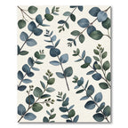 Eucalyptus Leaf Botanical Sage Backdrop Rug
