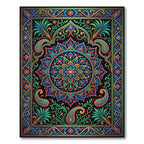 Vibrant Jewel Tone Paisley Medallion Rug