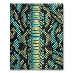 Teal and Sage Serpent Scale Texture Rug