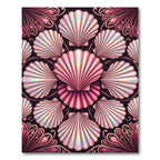 Pink Iridescent Scallop Art Nouveau Rug