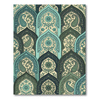Intricate Teal Paisley Archways Rug