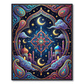 Celestial Midnight Mosque Mandala Tapestry Rug