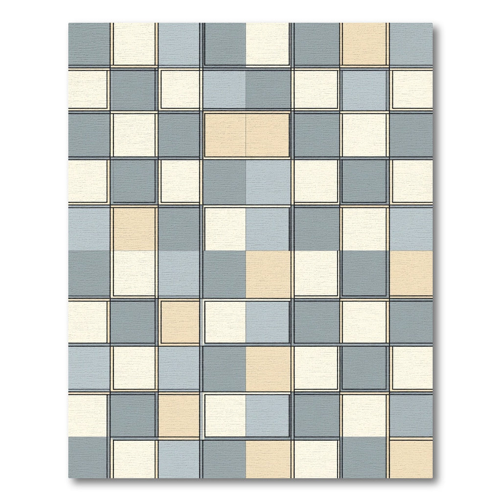 Modern Geometric Grid Composition Rug