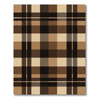 Brown Plaid Squares and Lines Rug