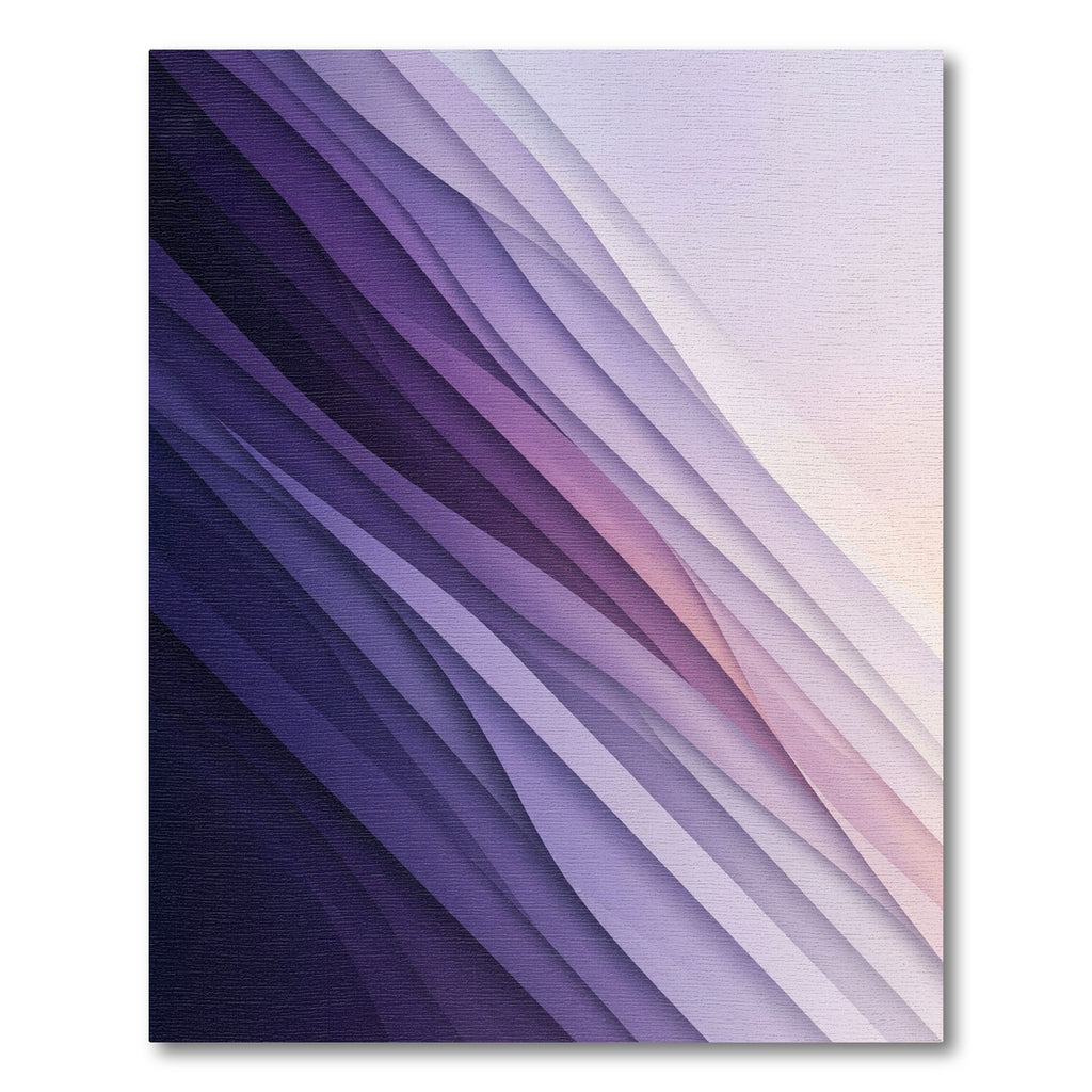 Deep Violet Amethyst Layered Waves Rug
